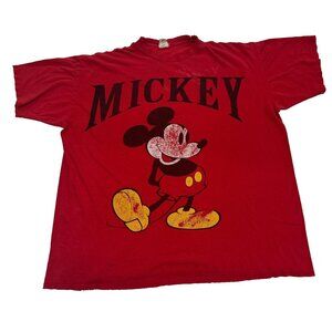 Vintage Mickey Mouse Nightshirt Oversized Baggy Distressed Grunge